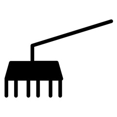 Barn Farm Rake Glyph Icon