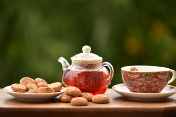cup of tea and cookies