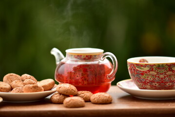 cup of tea and cookies