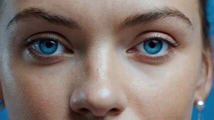 Fototapeta premium woman, beauty, hair, fashion, face, model, eyes, person, makeup, skin, glamour, one, studio, lips, people, red, make-up, looking, closeup, head, lady, style, black, green, brunette