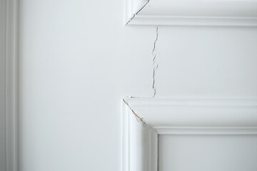The corner has a cracked color.