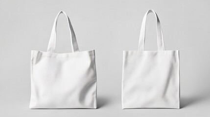 White canvas bag mock-up showcasing front and back views for design presentations