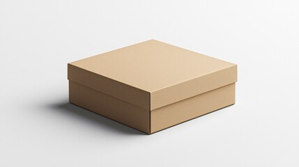 Blank cardboard shipping box mock-up suitable for packaging design presentations