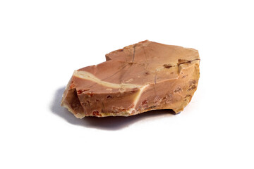 Pelitic Schist Rock isolated on on light Background