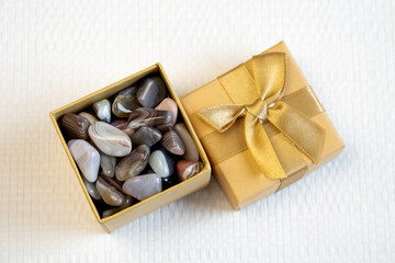 Natural Agate, various types and color, gems mineral collection as nice natural background