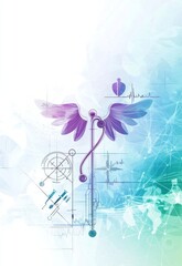 A clean and sterile medical abstract design with soft gradients, medical symbols, and shapes suggesting health and wellness.