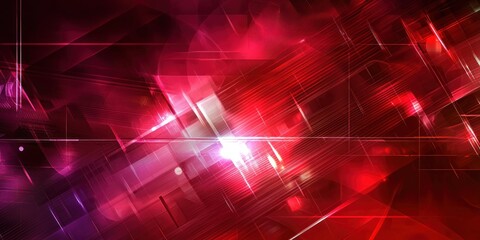 Obraz premium A deep red and purple background with geometric lines and light reflections, adding a modern and stylish touch.