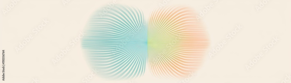 Poster abstract design featuring two overlapping circular patterns in soft colors, creating a sense of harm