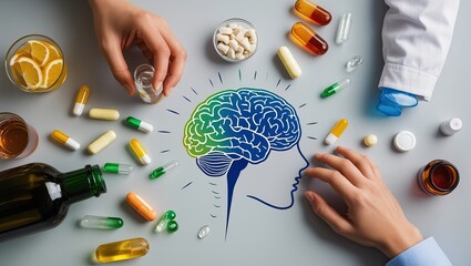 As a psychiatric or psychiatry idea of the impacts on mental health with recreational or pharmaceutical usage, drug addiction and brain function are related to alcohol and prescription drug use