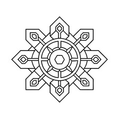 Fototapeta premium futuristic technology inspired mandala with neo.