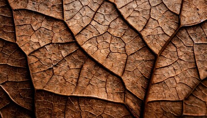 乾燥してひび割れた枯葉の表面