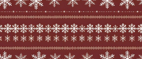 Christmas Seamless Snowflake Red Background: A Simple and Elegant Snowflake On Red Background: A Winter Wonderland Snowflake, Holiday Christmas snowflake Red Background: A Simple and Elegant Design.