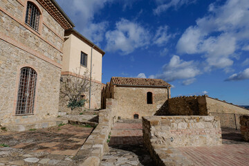 Fototapeta premium A street among the picturesque of Calitri, a town in the province of Avellino, Italy.