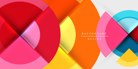 Obraz premium Techno circles and semi circles. Vector Illustration For Wallpaper, Banner, Background, Card, Book Illustration, landing page