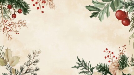 Fototapeta premium Christmas Themed Border Template