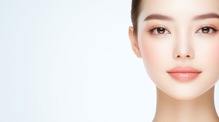 Obraz premium Radiant Beauty Portrait with Smooth and Flawless Skin