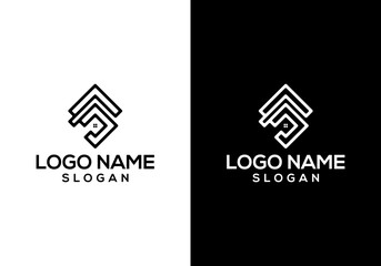 Abstract geometric modern line initial S logo vector