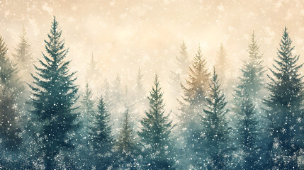 winter wonderland scene landscape dense forest frosty frost holiday festive festival celebration vibe Christmas snow pine trees sunset golden light breathtaking snowy dreamy