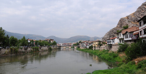 Fototapeta premium A view from Amasya, a historical city of Turkey