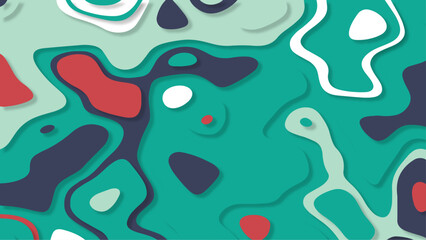 Paper cut shapes. Cover layout design template. Abstract 3d background. Vector illustration.