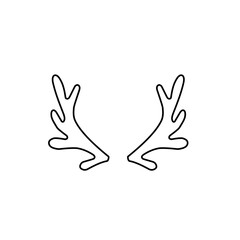 outline deer antlers