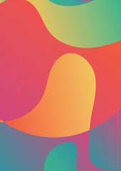 Retro Warm Cool Gradient with Subtle Grain. Abstract gradient background with flowing. Subtle grainy texture adds a retro, dynamic effect vector illustration
