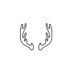 outline deer antlers