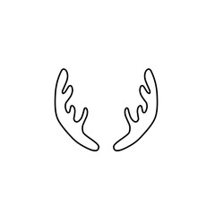 outline deer antlers