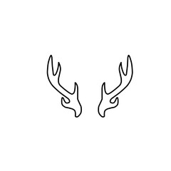 outline deer antlers