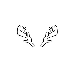 outline deer antlers