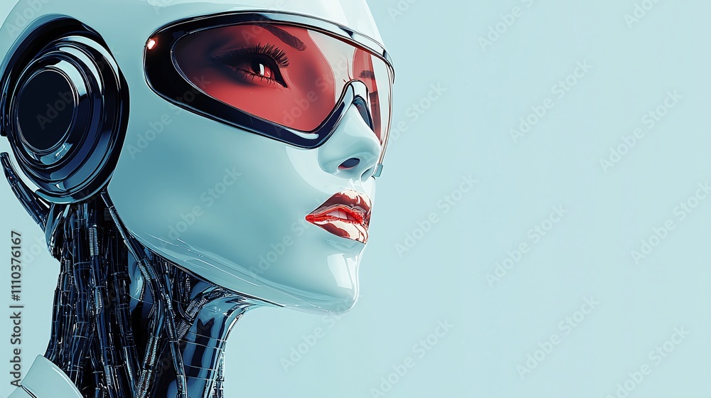 Poster A crypto trading environment where AI bots identify profitable market gaps in real time Stock Photo with side copy space