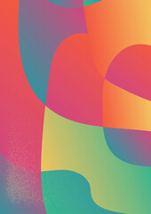 Modern Retro Gradient in Vibrant Colors. Abstract gradient background with flowing. Subtle grainy texture adds a retro, dynamic effect vector illustration