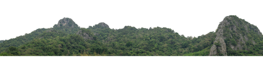 Beautiful Mountain isolated on transparent background with clipping path and alpha channel, high resolution.