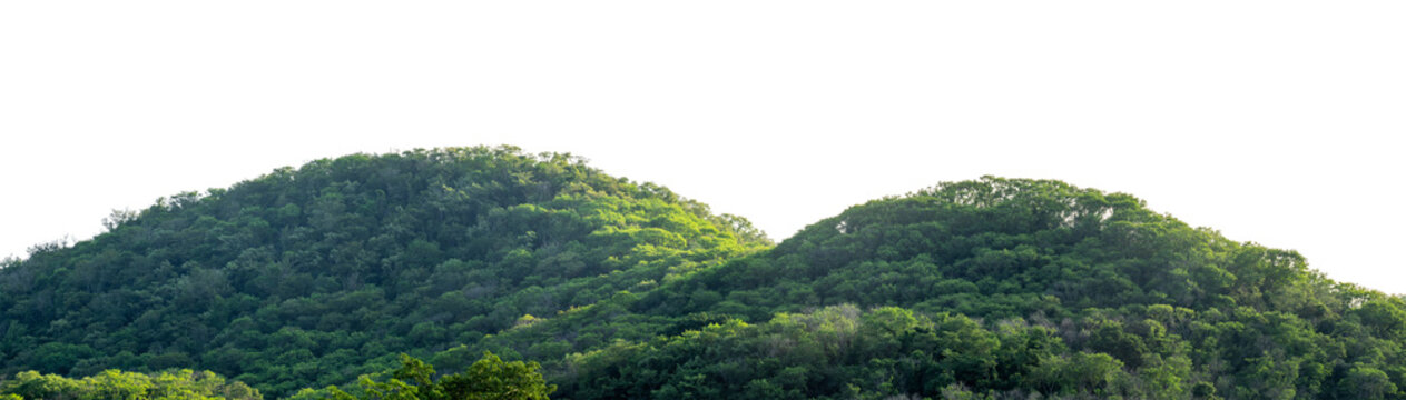 Beautiful Mountain isolated on transparent background with clipping path and alpha channel, high resolution.
