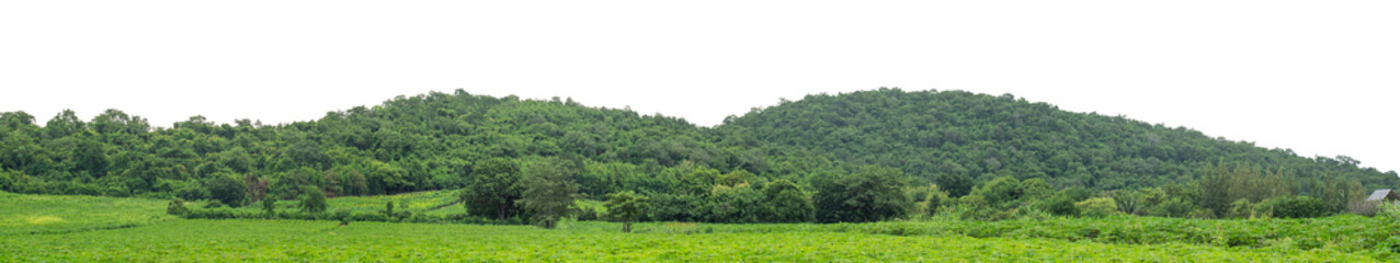 Beautiful Mountain isolated on transparent background with clipping path and alpha channel, high resolution.