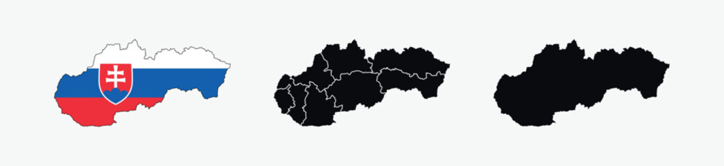 Slovakia Map vector icon. Map of Slovakia various styles.