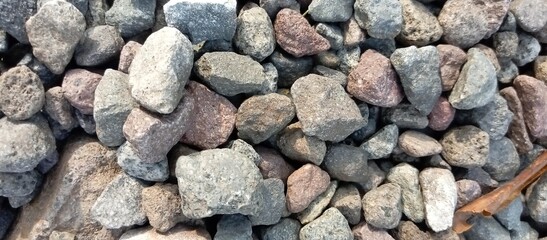 pebbles that decorate the garden