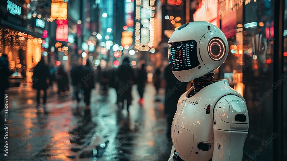 Poster A trading bot simulating market conditions for backtesting and performance optimization Stock Photo with side copy space
