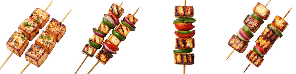 Vibrant Vegan Grilled Tofu Kebabs for a Flavorful Plant Based BBQ Delight Delicious and nutritious skewers of marinated tofu fresh vegetables and aromatic spices