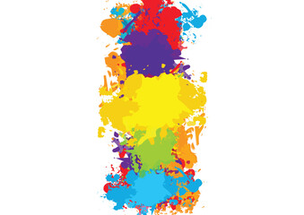 Fototapeta premium Abstract vector paint splatter color design background. Colorful design element. illustration vector design color on white background. illustration vector design.