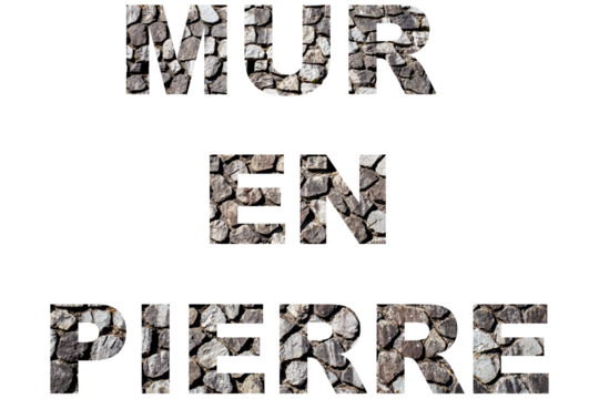 inscription mur en pierre, PNG sur fond transparent