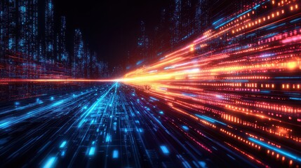 Obraz premium Accelerating technology gpu chip and processor innovations in computing digital landscape futuristic environment high-speed view