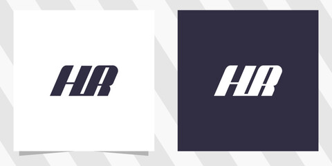 letter hr rh logo design vector