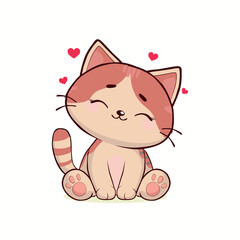 anime cartoon characters cute cats in spring pictures, happy cute, art, animals, kittens, pets, graphics, cats