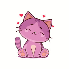 anime cartoon characters cute cats in spring pictures, happy cute, art, animals, kittens, pets, graphics, cats