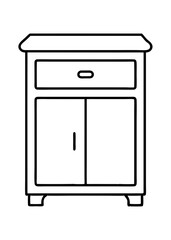 Modern Kitchen Cabinet Vector Art.