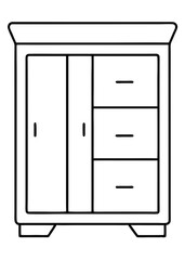 Modern Kitchen Cabinet Vector Art.