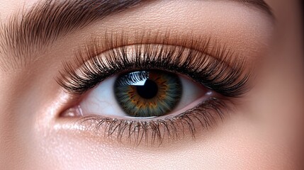 Obraz premium A Close Up Of A Beautiful Eye With Long Eyelashes