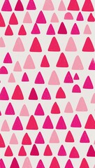 Pink Triangle pattern hand drawn design on White background illustration