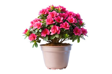 flowers in a pot isolated on transparent background
